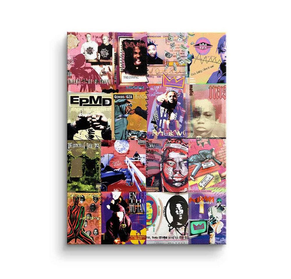 DOTCOMCANVAS® Leinwandbild Golden Era, Leinwand Bild Rap Hip Hop B.I.G. Wu-Tang Clan Dr. Dre Nas EPMD GZA von DOTCOMCANVAS®