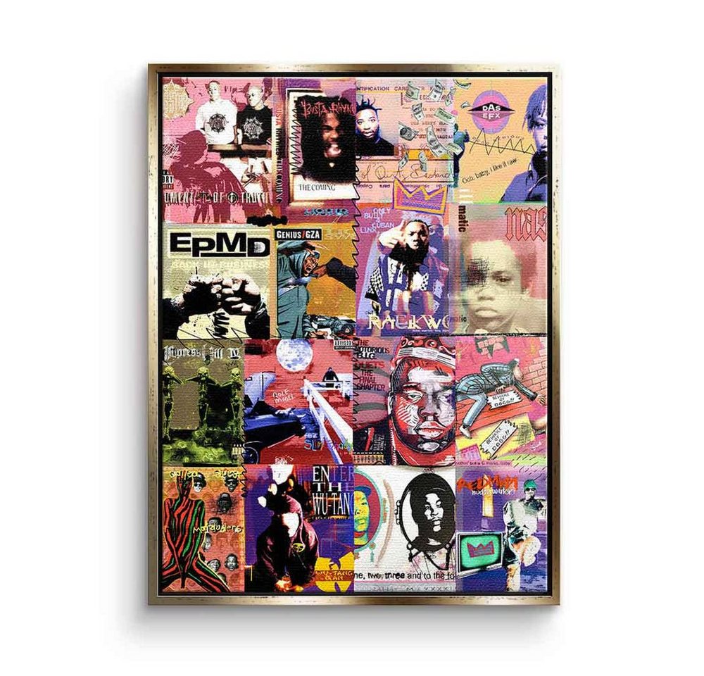 DOTCOMCANVAS® Leinwandbild Golden Era, Leinwand Bild Rap Hip Hop B.I.G. Wu-Tang Clan Dr. Dre Nas EPMD GZA von DOTCOMCANVAS®