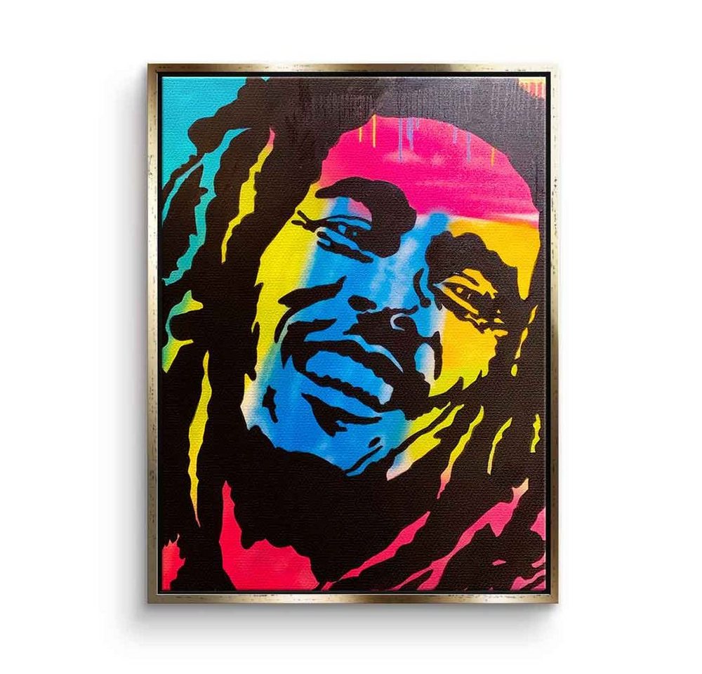 DOTCOMCANVAS® Leinwandbild Bob Marley, Leinwandbild Bob Marley Portrait Pop Art Reggae Musik Sänger Wailers von DOTCOMCANVAS®