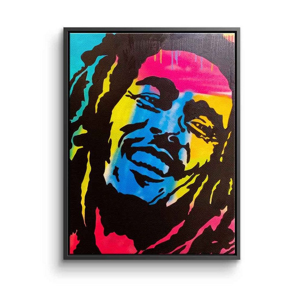 DOTCOMCANVAS® Leinwandbild Bob Marley, Leinwandbild Bob Marley Portrait Pop Art Reggae Musik Sänger Wailers von DOTCOMCANVAS®