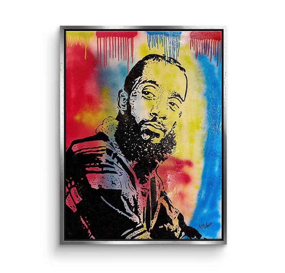 DOTCOMCANVAS® Leinwandbild Nipsey Hussle, Leinwandbild Nipsey Hussle US Rapper Musik Porträt Pop Art Bild von DOTCOMCANVAS®