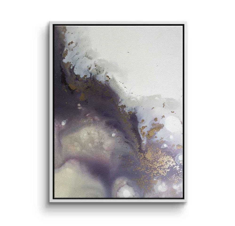 DOTCOMCANVAS® Leinwandbild Violet Romance, Leinwandbild Violet Romance beige gold abstrakte moderne Kunst von DOTCOMCANVAS®