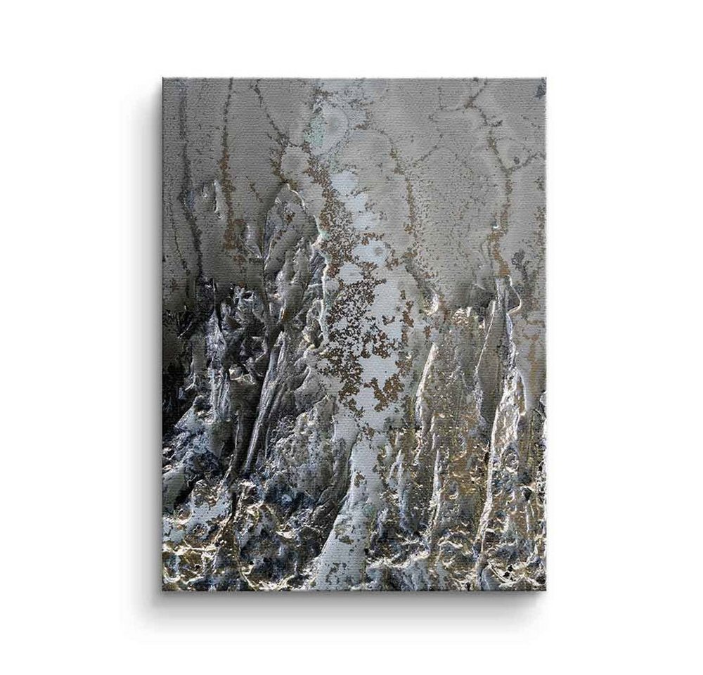 DOTCOMCANVAS® Leinwandbild Hidden Pass, Leinwandbild Hidden Pass weiß beige abstrakte Kunst moderne Kunst von DOTCOMCANVAS®