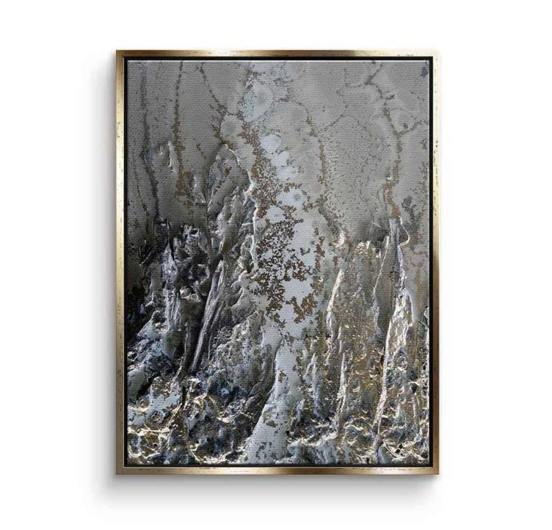 DOTCOMCANVAS® Leinwandbild Hidden Pass, Leinwandbild Hidden Pass weiß beige abstrakte Kunst moderne Kunst von DOTCOMCANVAS®