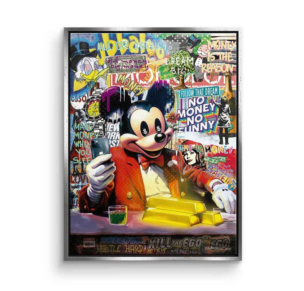 DOTCOMCANVAS® Leinwandbild Mickey-Business, Leinwandbild Mickey-Business Cartoon Comic Micky Maus Mickey Mouse von DOTCOMCANVAS®