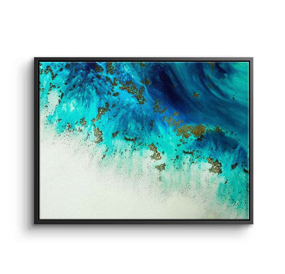 DOTCOMCANVAS® Leinwandbild Above the Shallows, Leinwandbild Above the Shallows abstrakte moderne Kunst türkis blau von DOTCOMCANVAS®