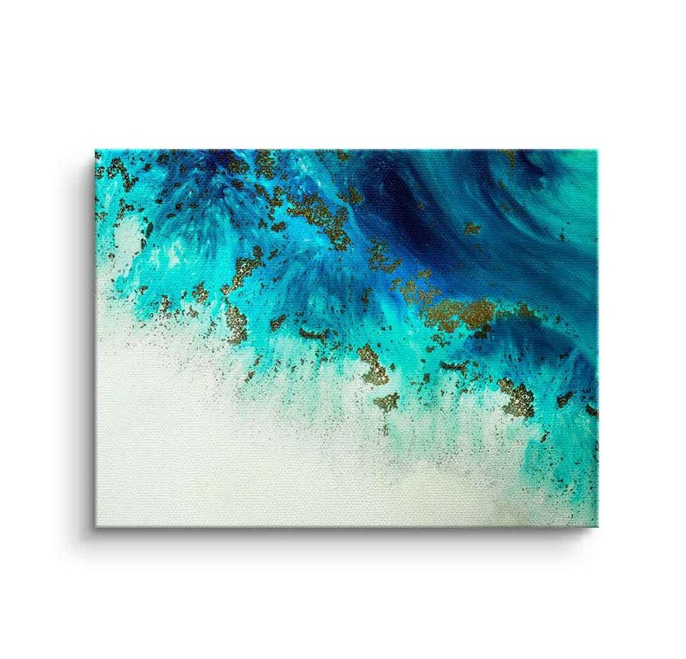 DOTCOMCANVAS® Leinwandbild Above the Shallows, Leinwandbild Above the Shallows abstrakte moderne Kunst türkis blau von DOTCOMCANVAS®