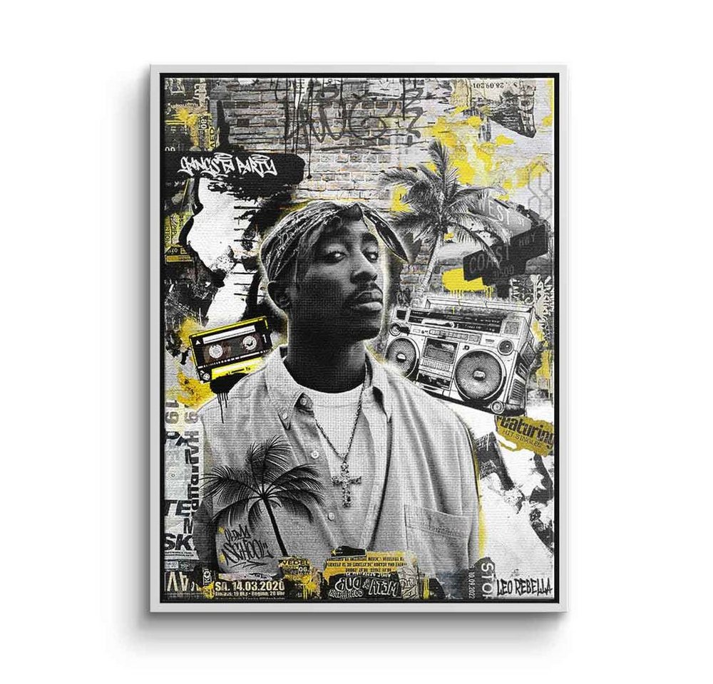 DOTCOMCANVAS® Leinwandbild West Coast Legend, Leinwandbild Tupac Shakur 2pac Makaveli US Rapper Portrait Street Art von DOTCOMCANVAS®