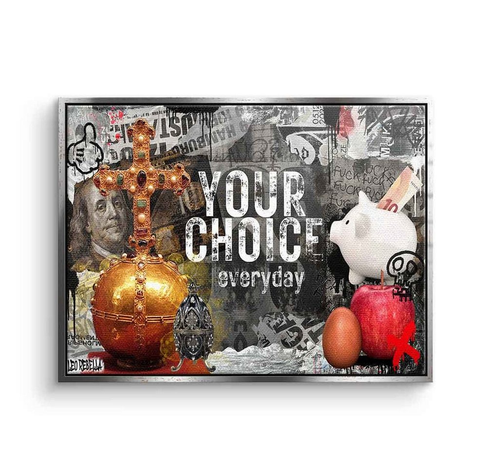 DOTCOMCANVAS® Leinwandbild Your Choice Everyday, Leinwandbild YOUR CHOICE EVERYDAY Fabergé-Ei Pop Art Collage von DOTCOMCANVAS®