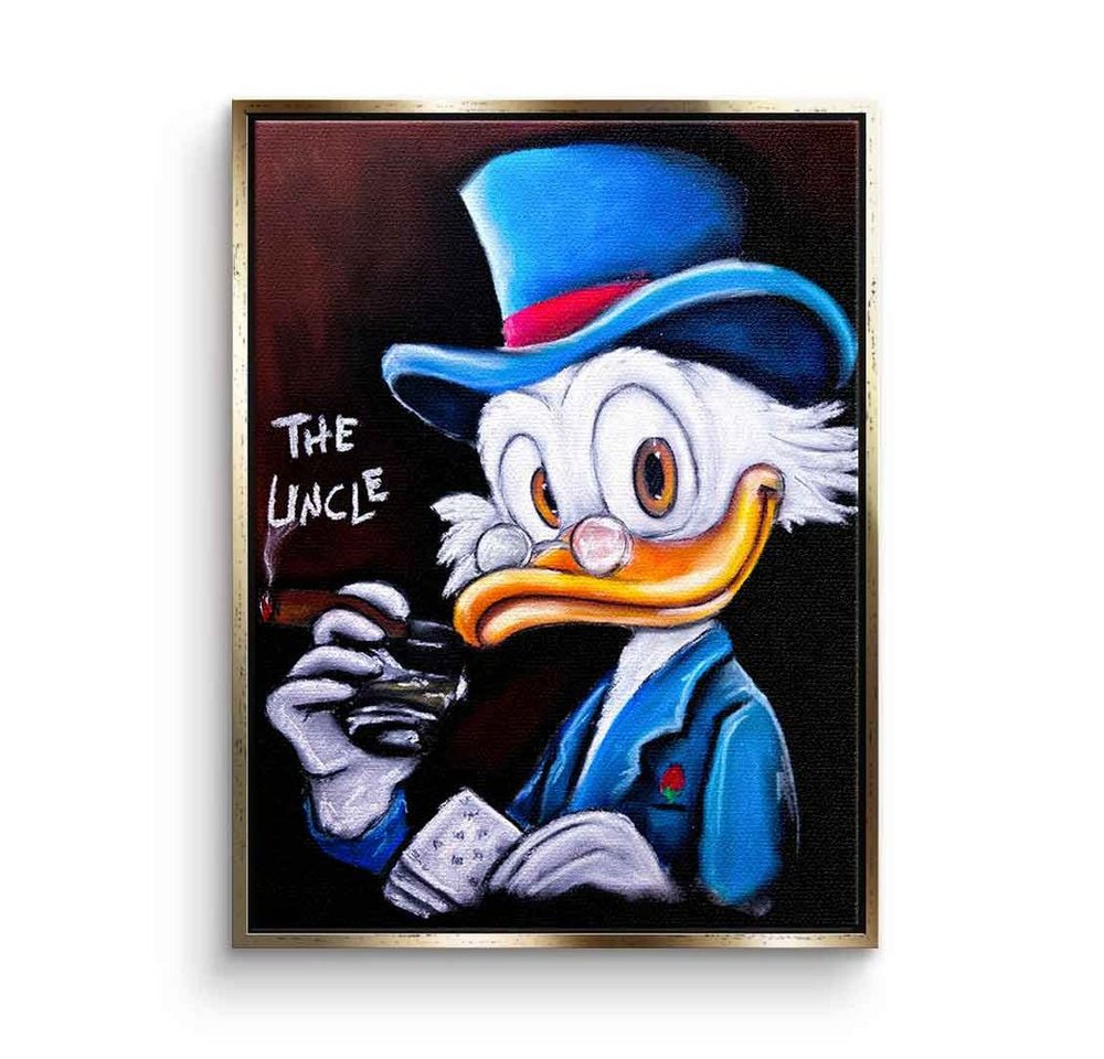 DOTCOMCANVAS® Leinwandbild Uncle Dagobert, Leinwandbild Uncle Dagobert Duck Comic Cartoon Portrait von DOTCOMCANVAS®