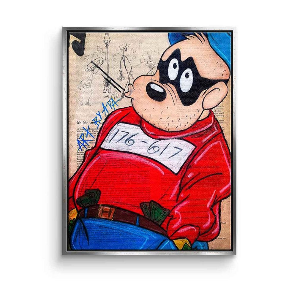 DOTCOMCANVAS® Leinwandbild Thinking Beagle Boy, Leinwandbild Thinking Beagle Boy Comic Cartoon Entenhausen rot von DOTCOMCANVAS®