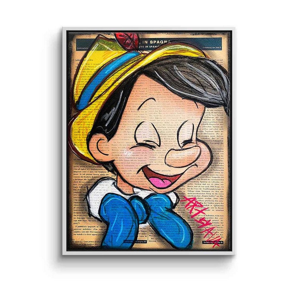 DOTCOMCANVAS® Leinwandbild Lovely Pinocchio, Leinwandbild Lovely Pinocchio Comic Cartoon Portrait Zeichentrickfilm von DOTCOMCANVAS®