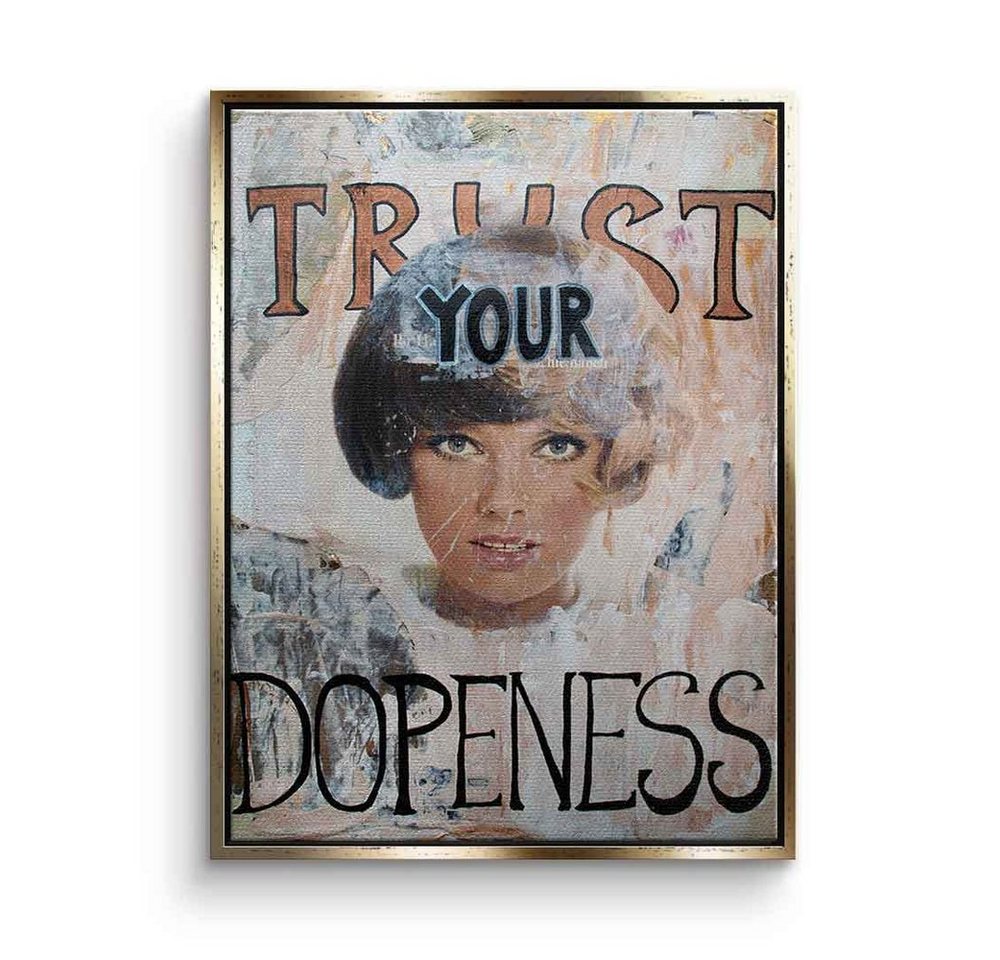 DOTCOMCANVAS® Leinwandbild Trust your Dopeness, Leinwandbild Trust your Dopeness Retro Bild 60er 1960er Kunstdruck von DOTCOMCANVAS®