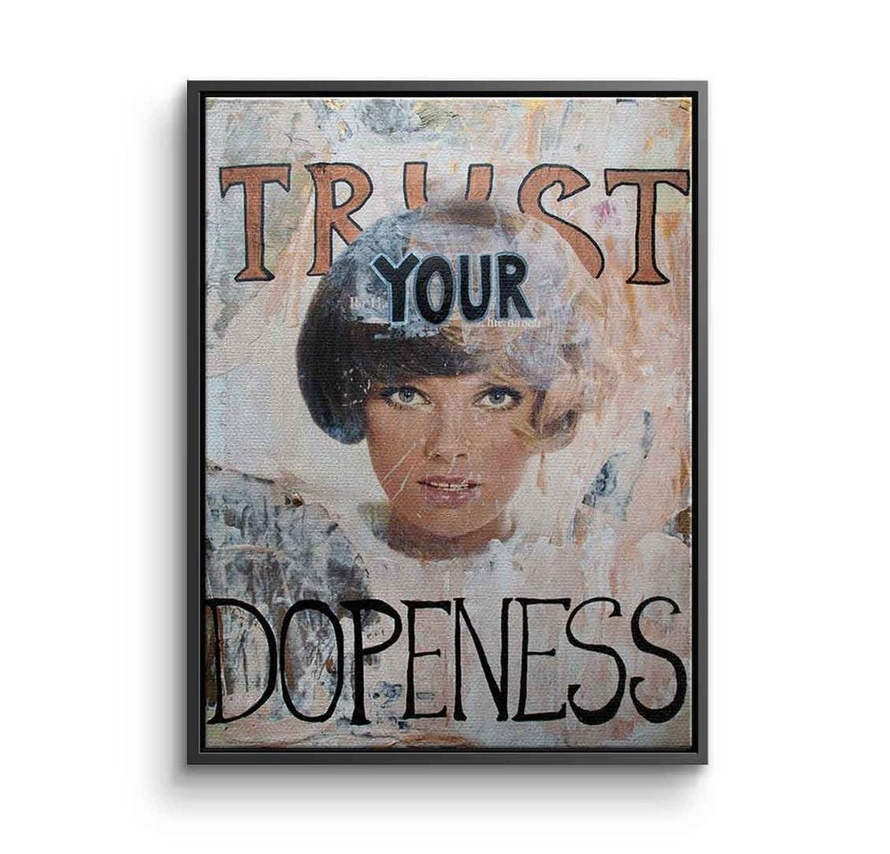 DOTCOMCANVAS® Leinwandbild Trust your Dopeness, Leinwandbild Trust your Dopeness Retro Bild 60er 1960er Kunstdruck von DOTCOMCANVAS®