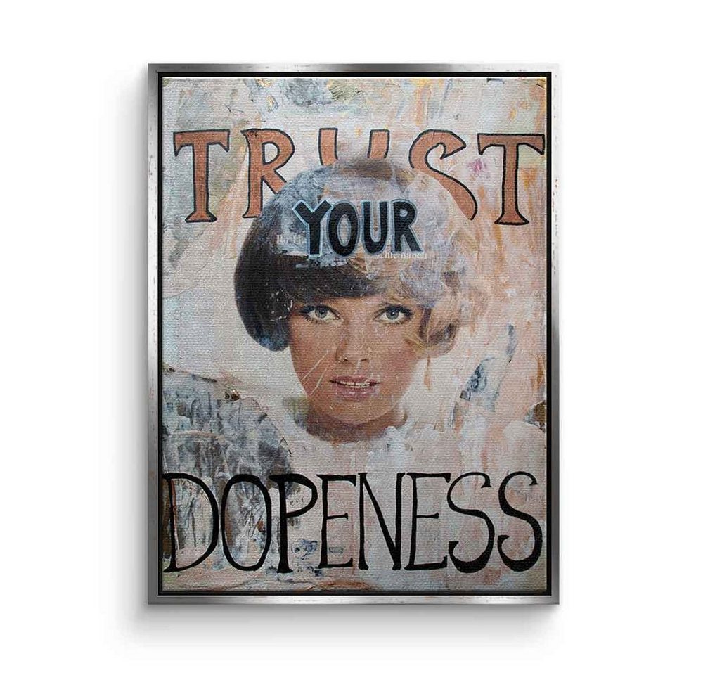 DOTCOMCANVAS® Leinwandbild Trust your Dopeness, Leinwandbild Trust your Dopeness Retro Bild 60er 1960er Kunstdruck von DOTCOMCANVAS®