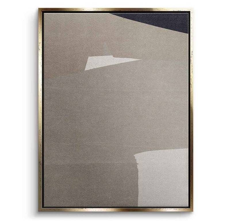 DOTCOMCANVAS® Leinwandbild Afternoon-1, Leinwandbild Afternoon-1 beige moderne abstrakte Kunst Druck Wandbild von DOTCOMCANVAS®