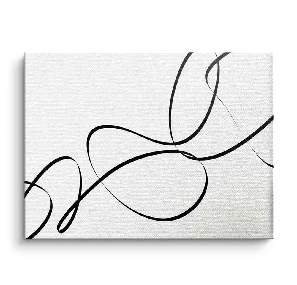 DOTCOMCANVAS® Leinwandbild Dancing, Leinwandbild Dancing weiß moderne abstrakte Kunst Druck Wandbild von DOTCOMCANVAS®