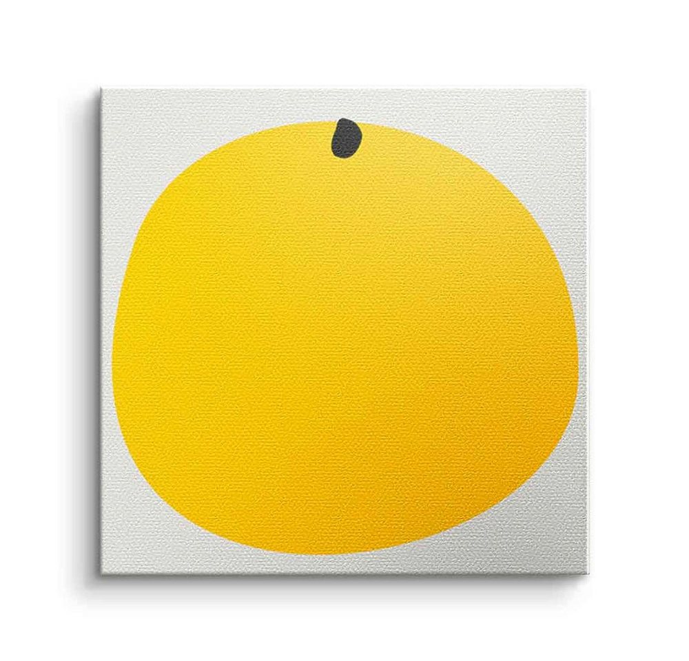 DOTCOMCANVAS® Leinwandbild Big Orange, Leinwandbild Big Orange weiß moderne abstrakte Kunst Druck Wandbild von DOTCOMCANVAS®