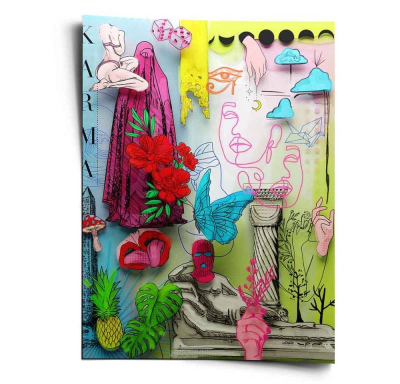 DOTCOMCANVAS® Wandbild Karmic Reverie Marktplatz, Leinwandbild Karmic Reverie Wandbild Kunstdruck von DOTCOMCANVAS®