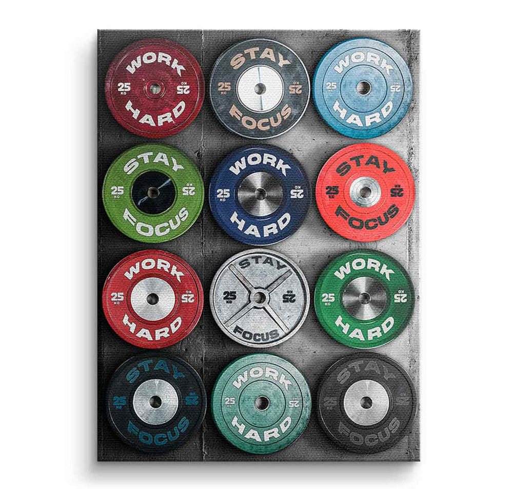 DOTCOMCANVAS® Wandbild Weight for Motivation Wandbild, Leinwandbild Weight for Motivation Kunstdruck Wandbild von DOTCOMCANVAS®