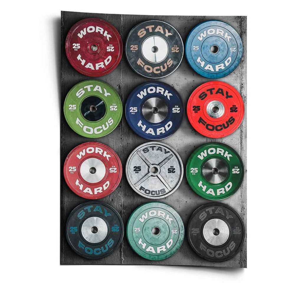 DOTCOMCANVAS® Wandbild Weight for Motivation Wandbild, Leinwandbild Weight for Motivation Kunstdruck Wandbild von DOTCOMCANVAS®