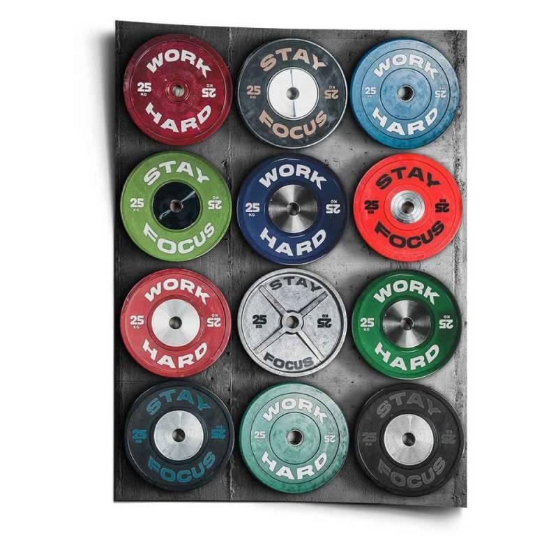 DOTCOMCANVAS® Wandbild Weight for Motivation Wandbild, Leinwandbild Weight for Motivation Kunstdruck Wandbild von DOTCOMCANVAS®