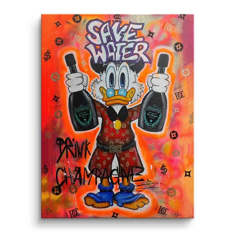 DotComCanvas Save Water Leinwandbild 80x60cm von DOTCOMCANVAS