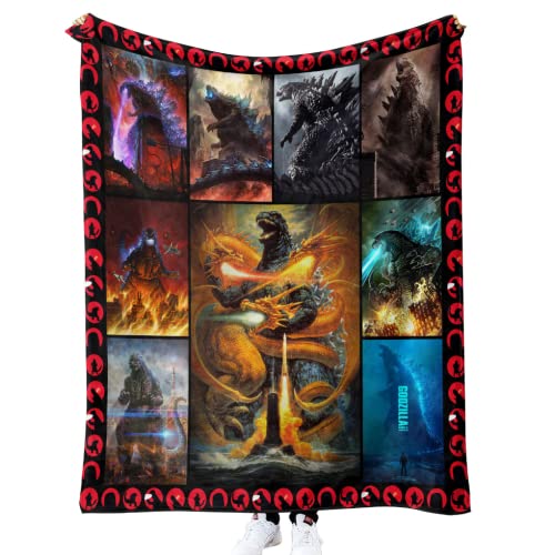 DOTERO Drachen kuscheldecke flauschig-Monster Dinosaures kuscheldecke 150x200cm-Geschenkdecke Für Junge Männer Weiche Flanelldecke (1,150x200cm) von DOTERO