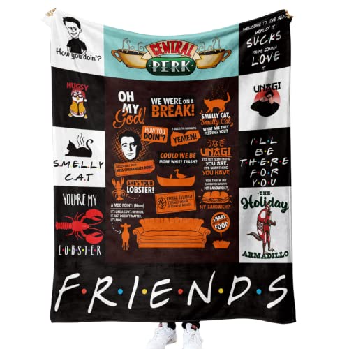DOTERO Friends kuscheldecke 150x200cm-kuscheldecke flauschig Geschenk-Flanell fleecedecke sofadecke Blanket für Erwachsene und Kinder (x4,180x200cm) von DOTERO