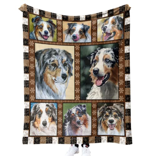 DOTERO Kuscheldecke Hundemotiv-Decke 150x200 cm Kuscheldecken Sanft Flanell Weich Fleecedecke Bettüberwurf Golden Retriever Welpen Bulldogge Haustiere (2,150x200cm) von DOTERO