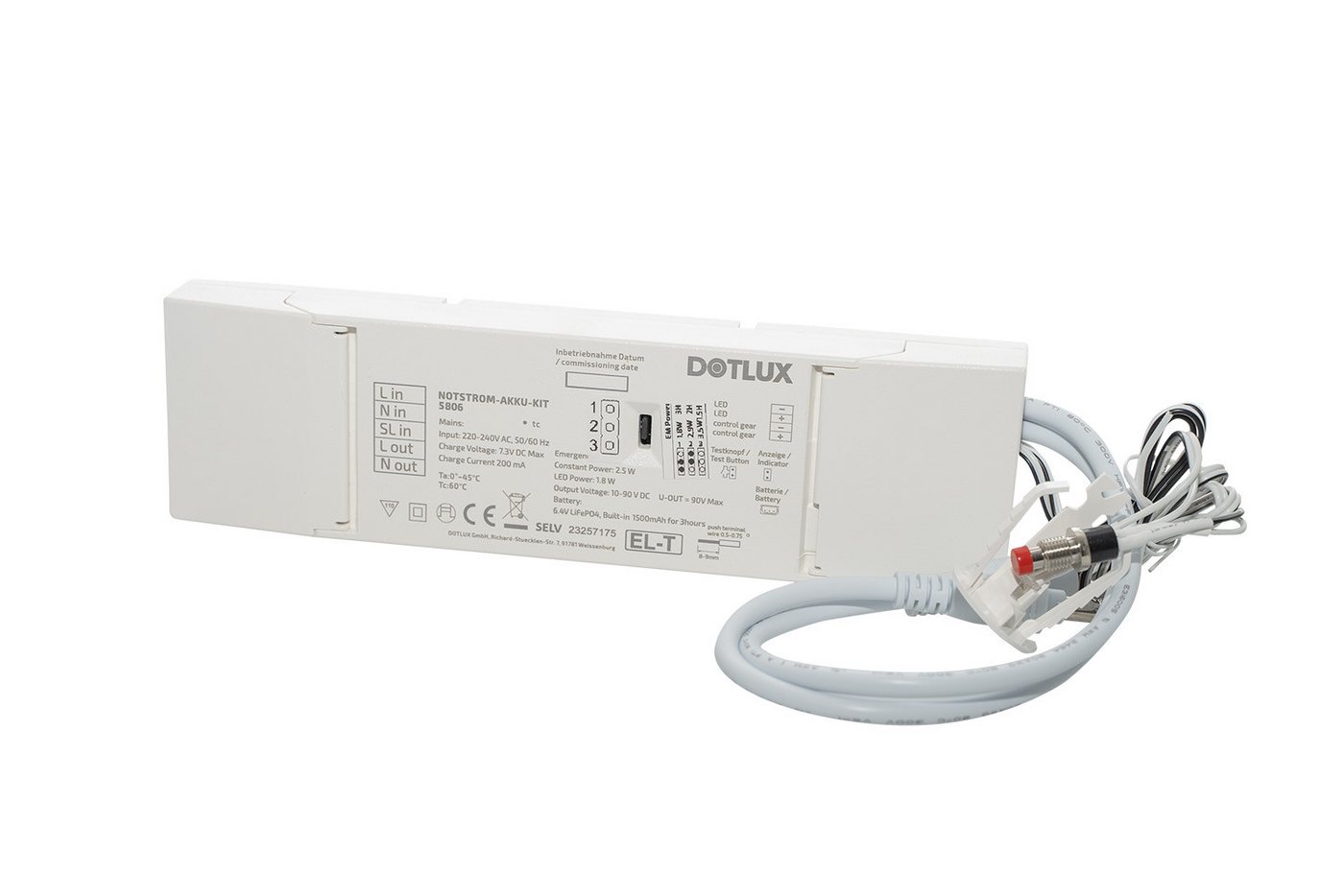 DOTLUX LED Deckenleuchte DOTLUX NOTSTROM AKKU-KITexit 1,9W/0,8W Konstanleistung 3/8h für DOTLUX LED Deckenleuchte DOTLUX NOTSTROM AKKU-KITexit 1,9W/0,8W Konstanleistung 3/8h für von DOTLUX