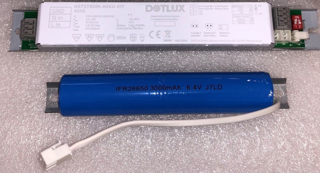 DOTLUX LED Panel DOTLUX NOTSTROM-AKKU-KIT 5W/2,5W Konstanleistung (3h/6h) für von DOTLUX