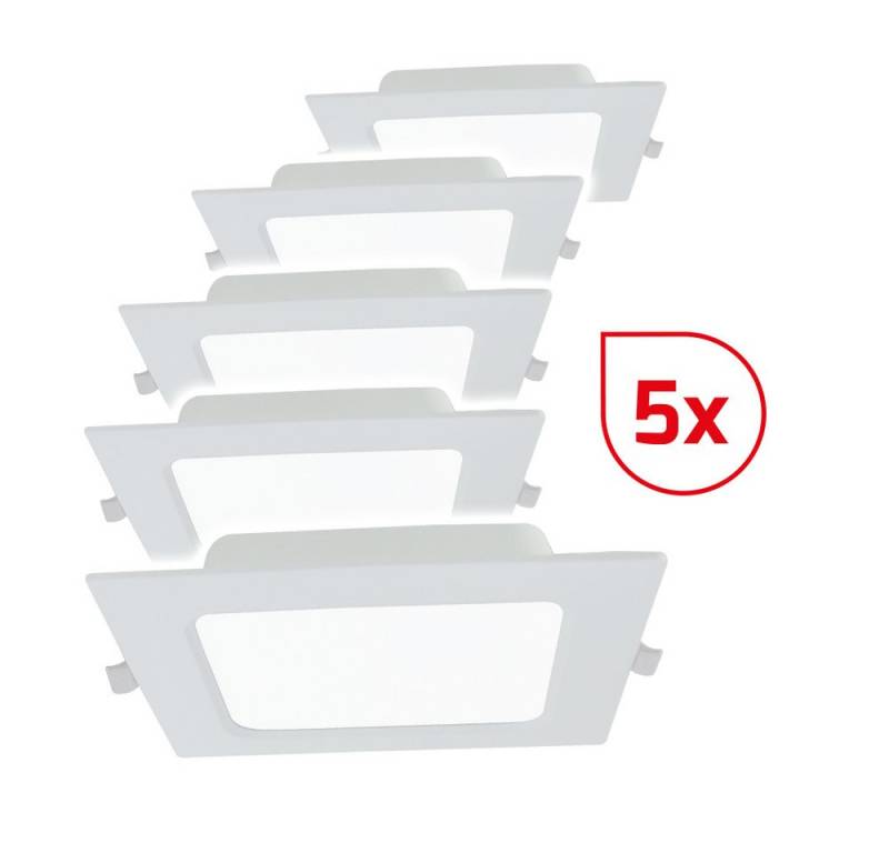 DOTLUX Smarte LED-Leuchte DOTLUX LED-Einbaupanel SQUAREeco IP20 16W 3000K 175x175mm Set 5 Stück von DOTLUX