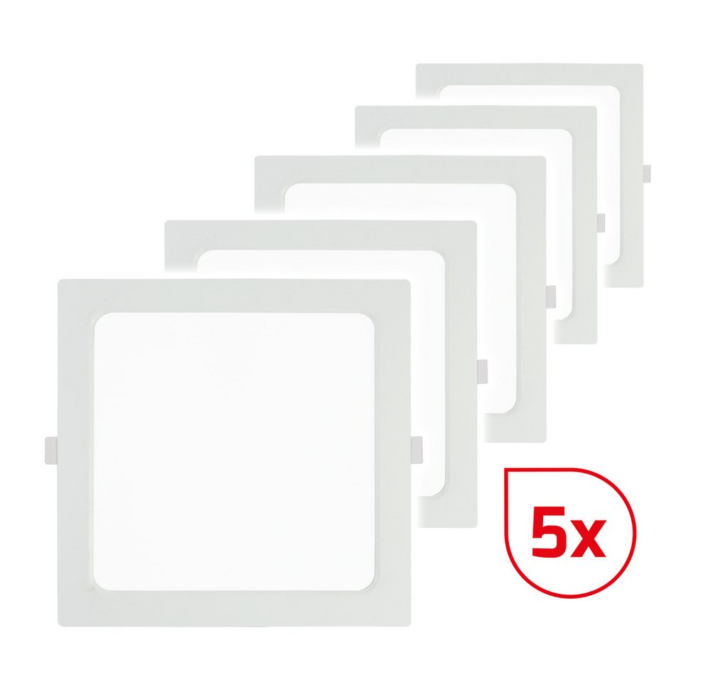 DOTLUX Smarte LED-Leuchte DOTLUX LED-Einbaupanel SQUAREeco IP20 16W 4000K 175x175mm Set 5 Stück DOTLUX Smarte LED-Leuchte DOTLUX LED-Einbaupanel SQUAREeco IP20 16W 4000K 175x175mm Set 5 Stück von DOTLUX