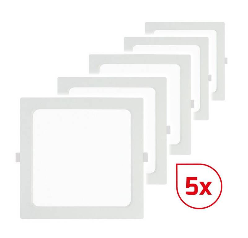 DOTLUX Smarte LED-Leuchte DOTLUX LED-Einbaupanel SQUAREeco IP20 16W 4000K 175x175mm Set 5 Stück von DOTLUX