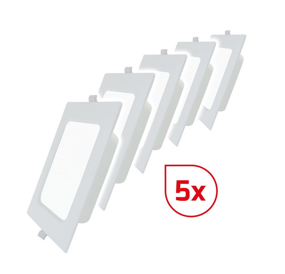 DOTLUX Smarte LED-Leuchte DOTLUX LED-Einbaupanel SQUAREeco IP20 22W 3000K 224x224mm Set 5 Stück DOTLUX Smarte LED-Leuchte DOTLUX LED-Einbaupanel SQUAREeco IP20 22W 3000K 224x224mm Set 5 Stück von DOTLUX