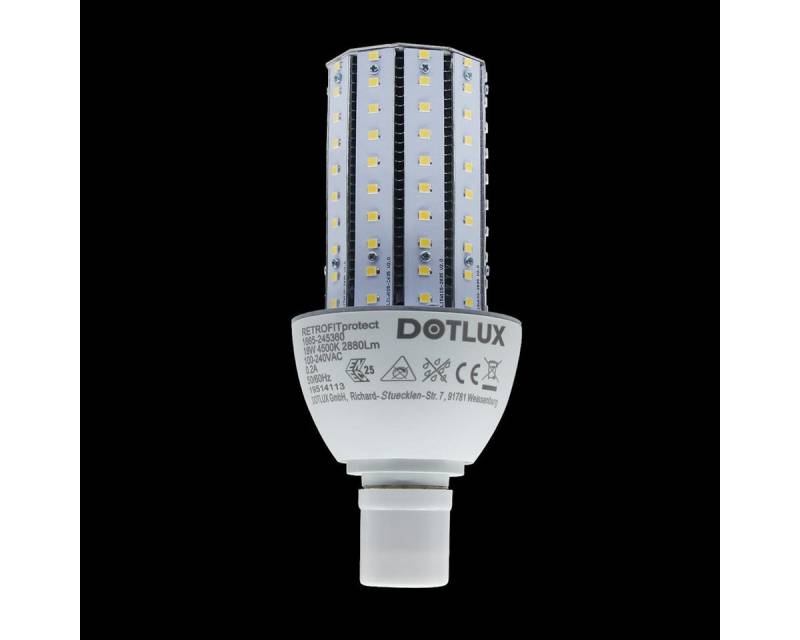 DOTLUX Smarte LED-Leuchte DOTLUX LED-Strassenlampe RETROFITprotect E27 18W 4500K von DOTLUX