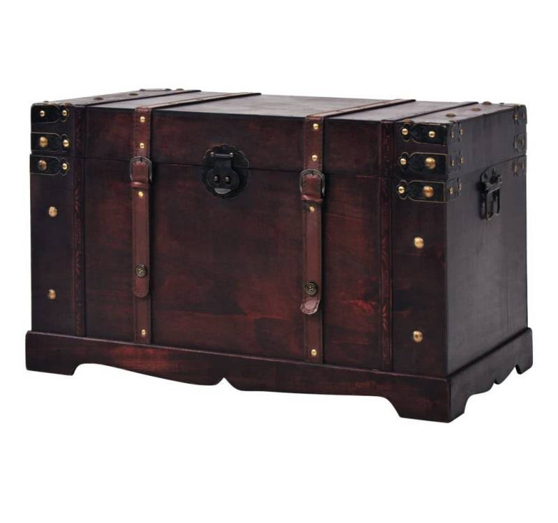DOTMALL Aufbewahrungsbox Vintage Schatztruhe Holz 66 x 38 x 40 cm von DOTMALL