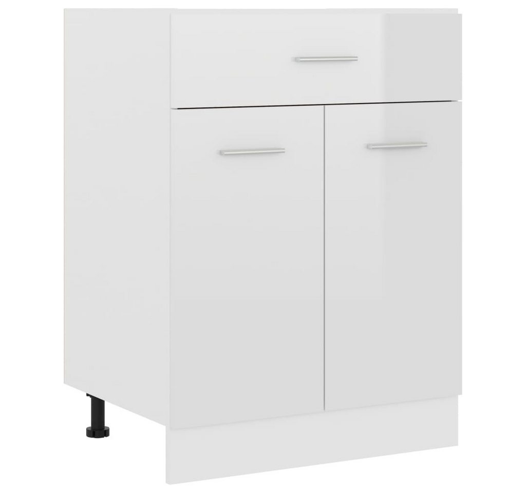 DOTMALL Auszugsunterschrank Schubunterschrank Hochglanz-Weiß 60x46x81,5 cm Holzwerkstoff von DOTMALL