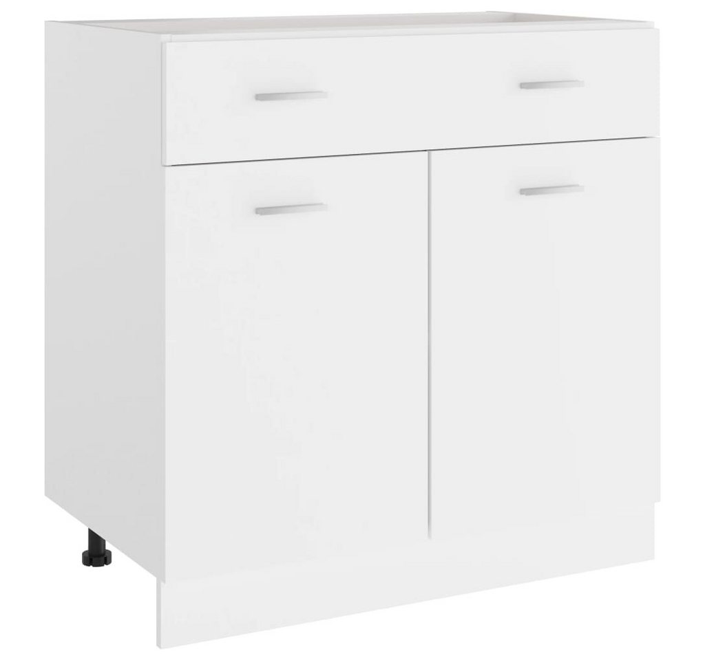 DOTMALL Auszugsunterschrank Schubunterschrank Weiß 80x46x81,5 cm Holzwerkstoff von DOTMALL