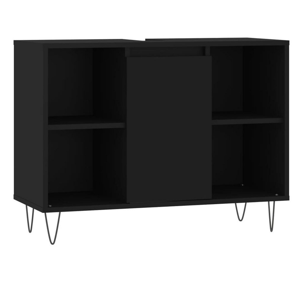 DOTMALL Badezimmerspiegelschrank Badschrank Schwarz 80x33x60 cm Holzwerkstoff von DOTMALL