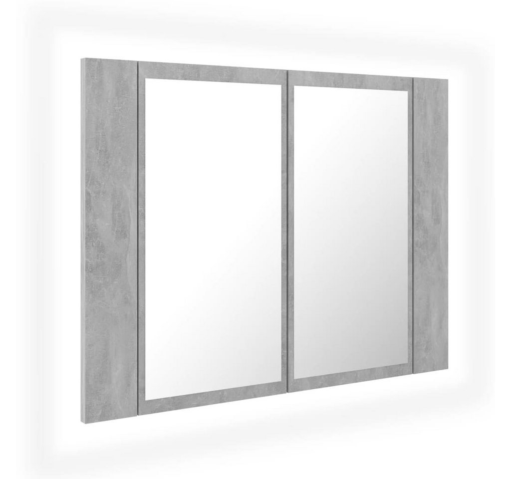 DOTMALL Badezimmerspiegelschrank LED-Bad-Spiegelschrank Betongrau 60x12x45 cm Acryl von DOTMALL