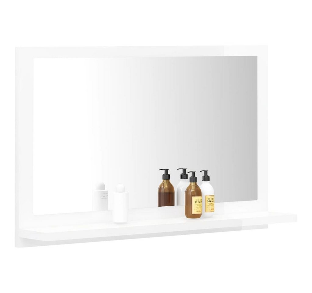 DOTMALL Badspiegel Badspiegel Hochglanz-Weiß 60x10,5x37 cm Holzwerkstoff von DOTMALL