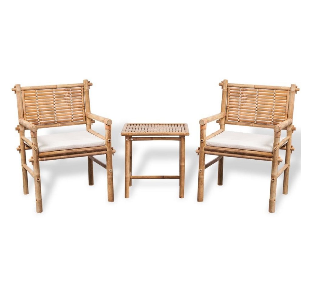 DOTMALL Balkonset Bistro-Set, 3 teilig, 2 Personen, 2 Stühle & Tisch, Bambus von DOTMALL