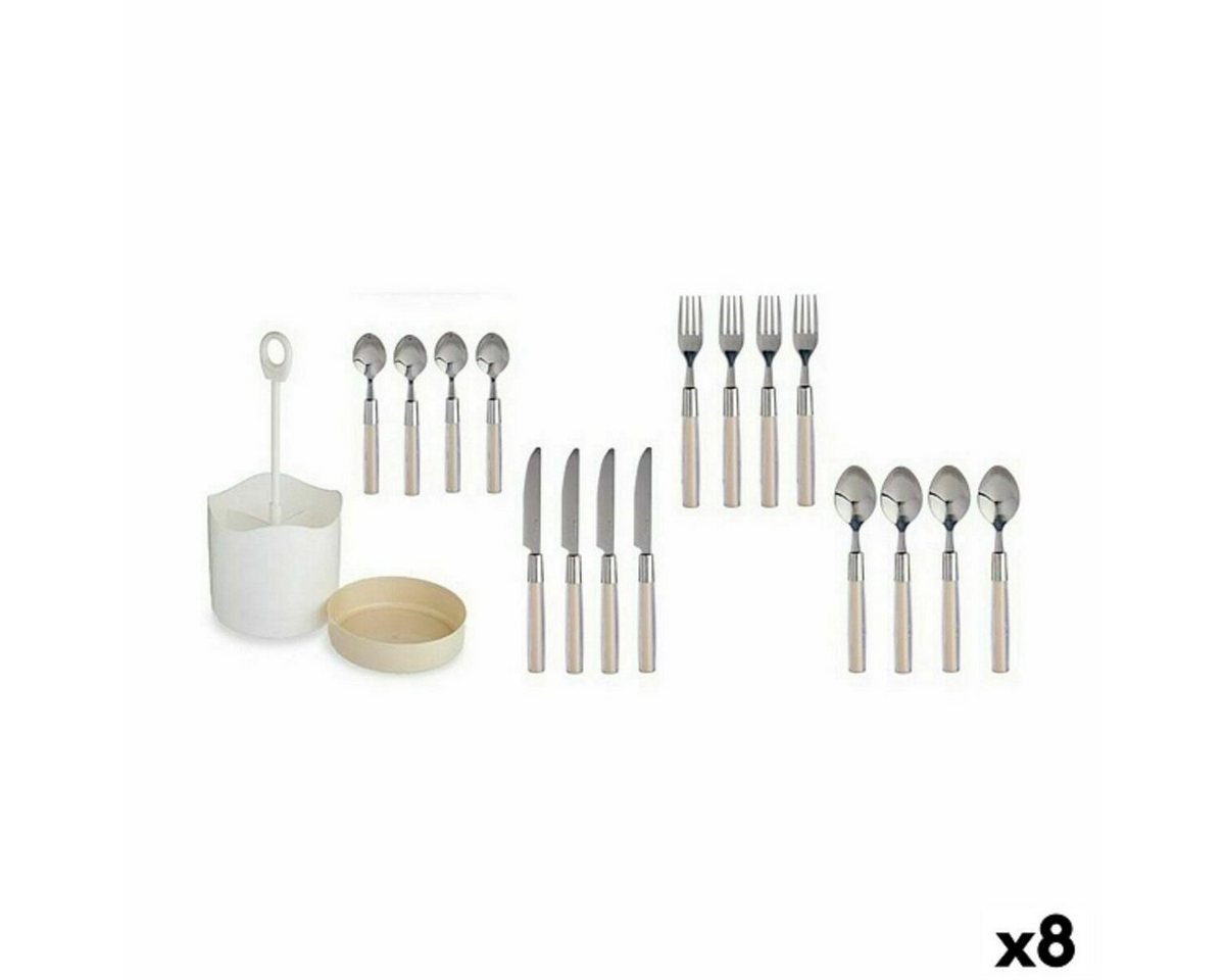 DOTMALL Besteck-Set Besteck-Set aus Edelstahl (8 Einheiten) Beige Weiß von DOTMALL