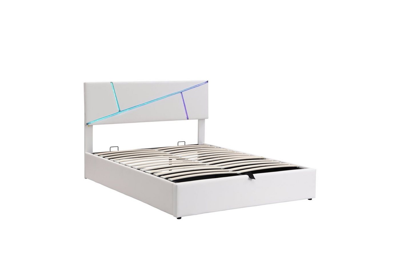 DOTMALL Bett Bequemes Polsterbett mit LED-Lichtleisten,160*200 cm von DOTMALL