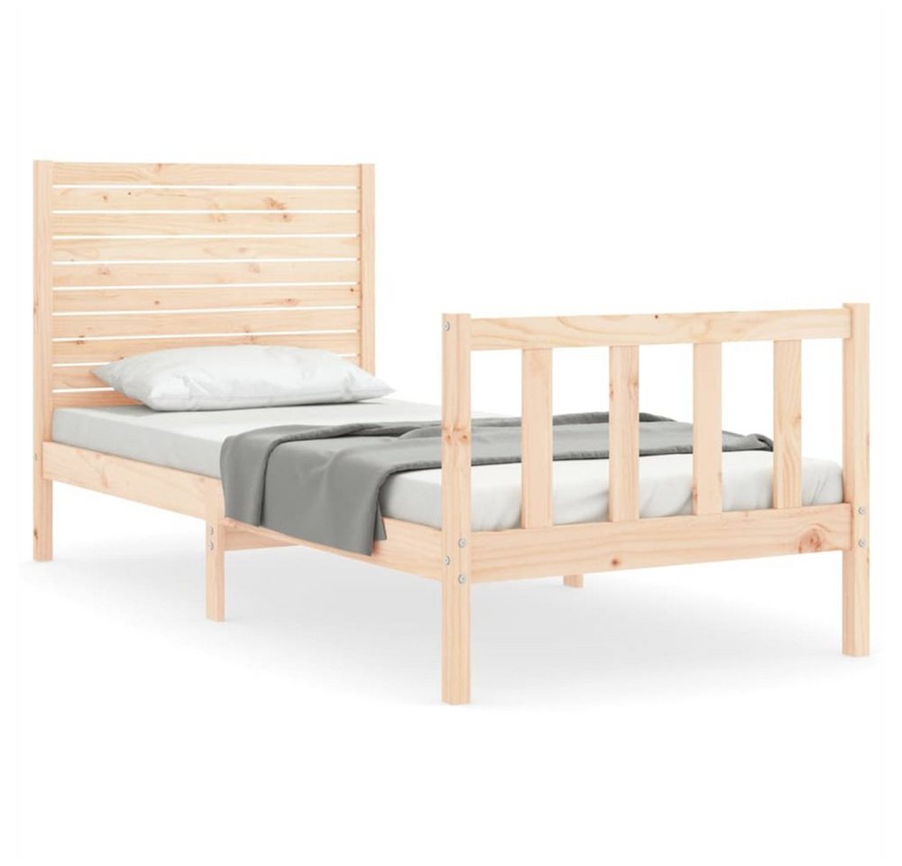 DOTMALL Bettgestell Bettgestell mit Kopfteil Einzelbett Massivholz 90 x 190 cm (B x L) von DOTMALL