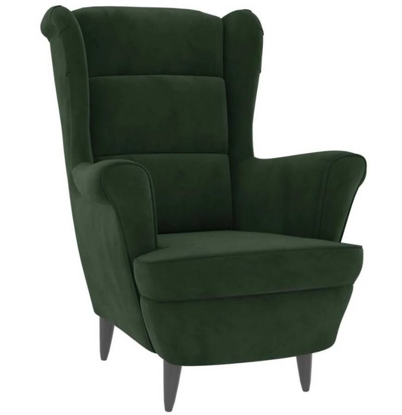 DOTMALL Big-Sofa Sessel dunkelgrüner Samt, stilvolles Design von DOTMALL