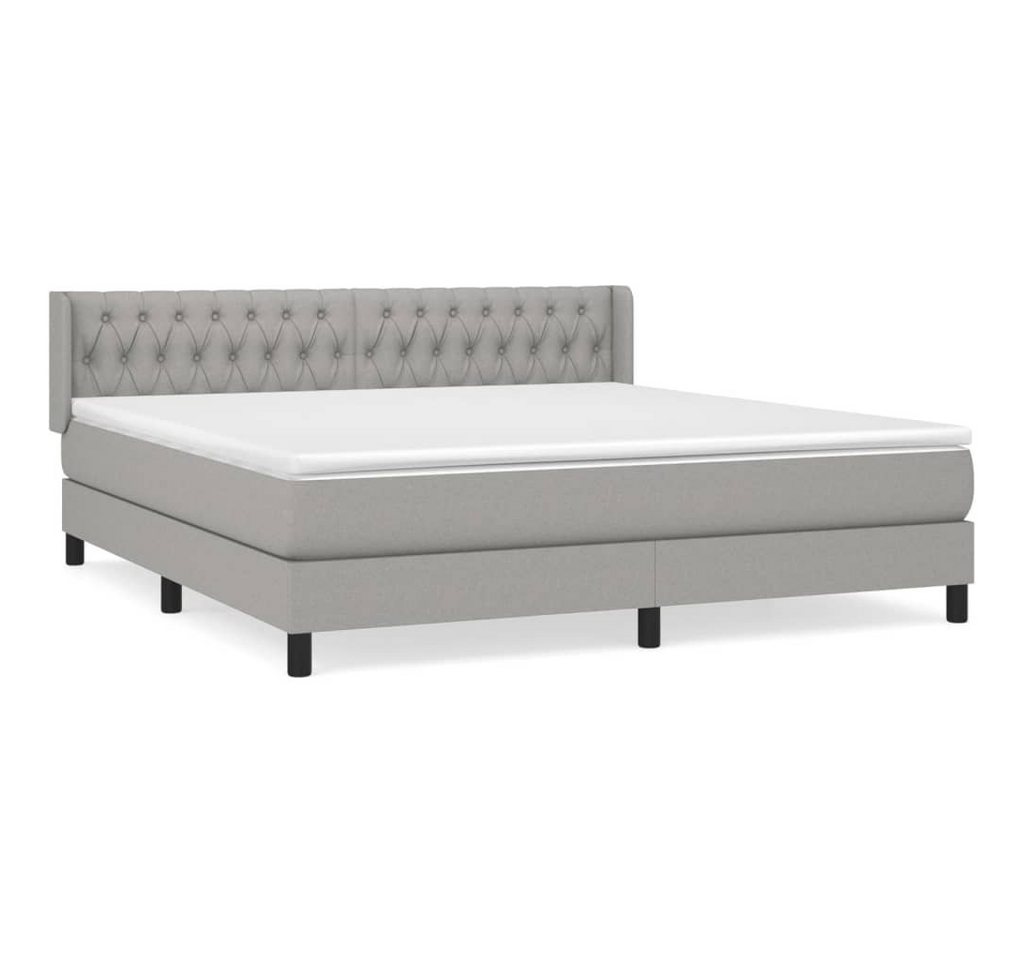 DOTMALL Boxspringbett Boxspringbett mit Matratze Hellgrau 180x200 cm Stoff von DOTMALL