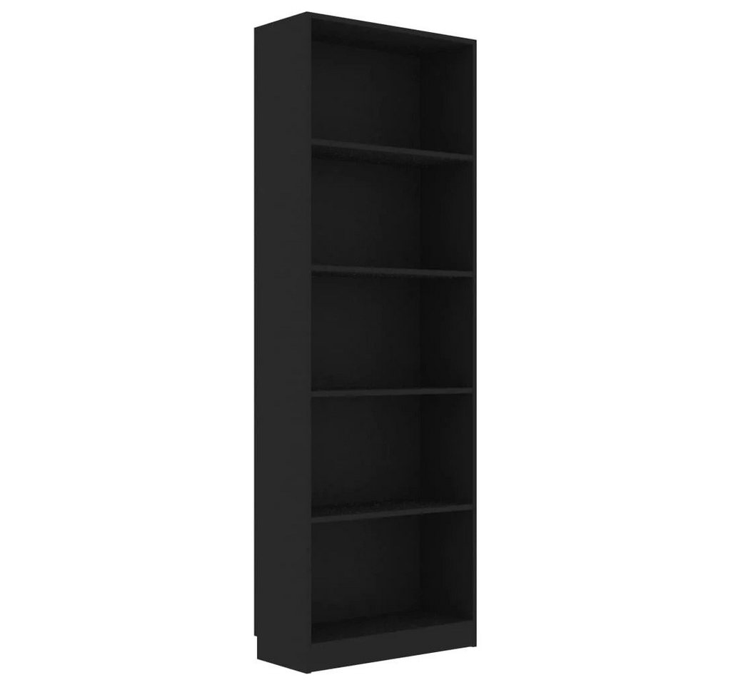 DOTMALL Bücherregal Bücherregal 5 Fächer Schwarz 60x24x175 cm Holzwerkstoff von DOTMALL